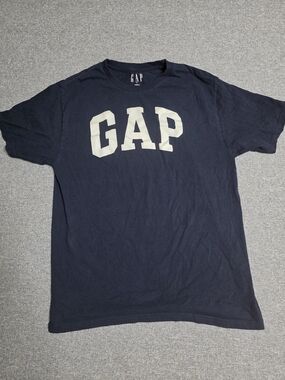 GAP Mens Classic Arch Logo Short Sleeve T-Shirt Navy Blue Size Medium M